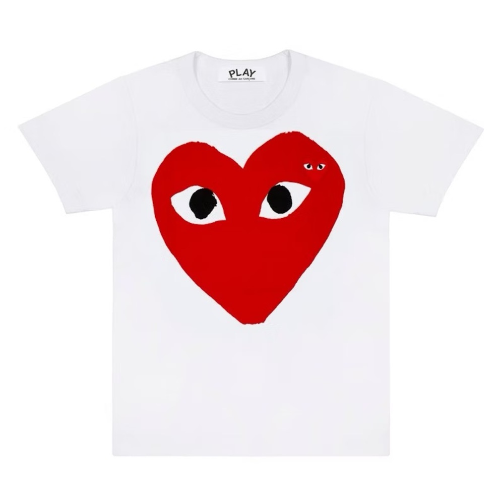 NWOT Comme Des Garçon PLAY Double Red Heart Shirt